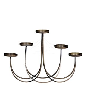 Bougeoir en fer forgé de style antique pour décoration de la maison de qualité supérieure artisanat détaillé pour un cadre de Noël confortable aux chandelles - Product Image 2