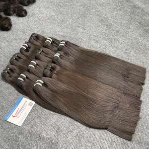 Gran cantidad de cabello liso de hueso vietnamita Mega venta Paquete de cabello vietnamita encaje de cierre de trama para hacer pelucas disponibles - Product Image 6