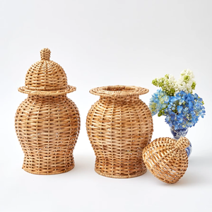 Nouveau design vase en rotin écologique fabriqué au Vietnam matériau écologique pour la décoration intérieure et la vaisselle en gros - Product Image 3