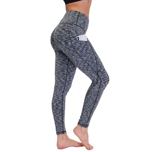 Leggings Deportivos de Cintura Alta con Bolsillos, Transpirables, Antibacterianos, de Secado Rápido, Sin Costuras, de Spandex/Poliéster, con Logotipo Personalizado para Mujer - Product Image 4