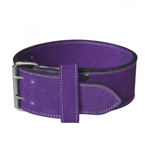 Power Training Cinturón de levantamiento de pesas de piel de vaca con protección profesional Diseño unisex ajustable - Product Image 1