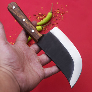 Cuchillo de Chef de acero al carbono profesional japonés hecho a mano, maquinilla de afeitar afilada, carnicero, cuchillo de carnicero, Funda de cuero de madera para uso en la cocina - Product Image 4