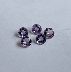 Amatista Rosa natural Corte redondo 8mm Facetado-Amatista Rosa suelta Piedra preciosa suelta de alta calidad - Product Image 3
