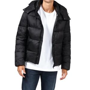 Veste d'hiver décontractée pour homme, grande taille, en tissu respirant et imperméable, avec fermeture éclair et imprimé décoratif - Product Image 1