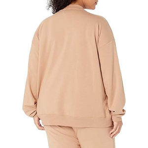 Otoño Invierno 350g Fleece Oversize Pullover Sudadera de mujer 100% algodón Moda al por mayor para mujeres Sudaderas de gran tamaño - Product Image 5