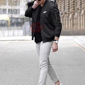 100% Nylon Top Qualité Hommes À La Mode Bomber Vestes 100% Polyester Personnaliser Hommes Blousons Bomber Vierge - Product Image 4