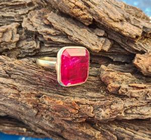 925 Sterling Silver Classic Style Ring Ruby Crystal Gemstone Beautiful Women's Jewelry for <b>Wedding</b> Engagement Party Gift - Product Image 5