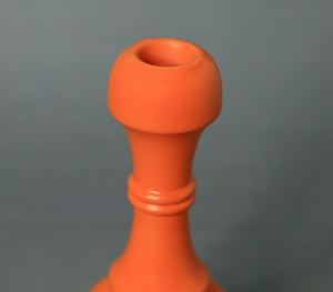 Bougeoir de pilier en bois fait à la main de couleur orange brillante bois de manguier quantité minimale de commande bas fabricant personnalisé vente directe d'usine - Product Image 3