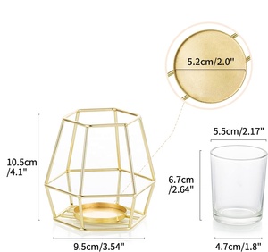 Portavelas de metal y vidrio transparente de alta calidad, portavelas de Navidad de larga duración con marco de alambre, tarro de vidrio de calidad - Product Image 5