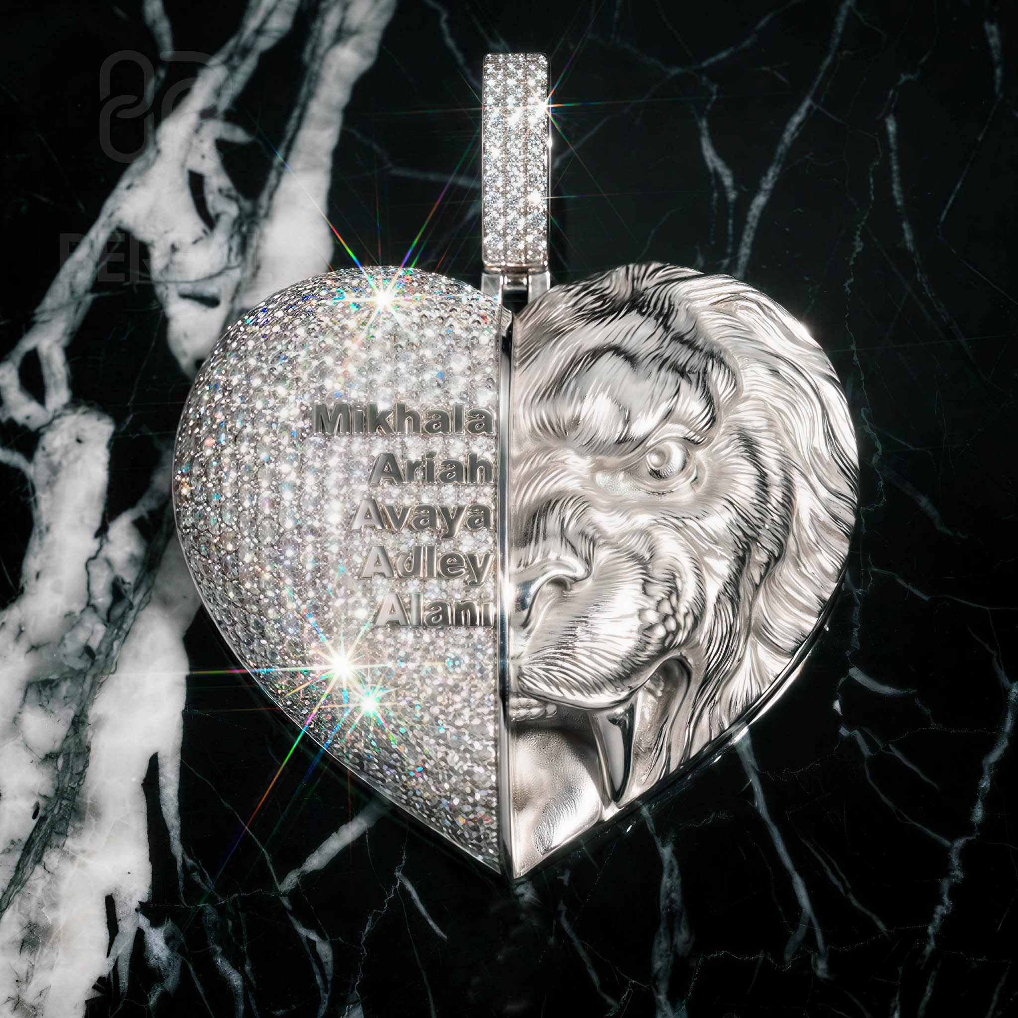 มอยส์ซาไนต์ 2.5 นิ้ว + S925