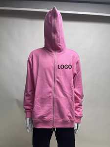 Sweat à capuche zippé en molleton de coton de haute qualité, logo personnalisé imprimé, dessin animé anti-rides grande taille pour hommes femmes pour l'hiver - Product Image 3