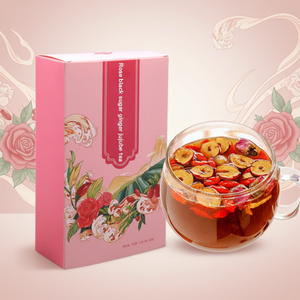 Thé Herbal Santé Rose, Sucre Noir, <span class=keywords><strong>Gingembre</strong></span> et Jujube Savoureux pour Femmes - Sachets de Thé Haut de Gamme Chauffants et Nourrissants en Boîte - Product Image 1