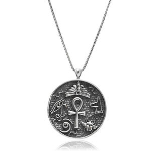 Ankh Symbol Charm Oxidized Wholesale Handmade Turkish 925 Sterling Silver Men Pendant Jewellery - Product Image 3