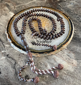 Tasbih Mala de Madera Hecho a Mano con Cuentas Lisas para Oración, Meditación y Devoción Diaria, Regalo de Primera Calidad con Diseño Moderno por Tradebyd - Product Image 1