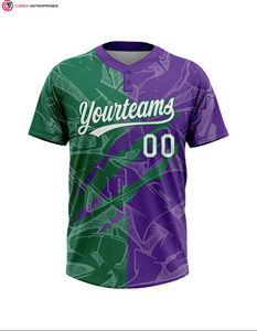 Uniforme de baseball Maillot à deux boutons sur mesure pour les équipes Vêtements de sport respirants - Product Image 6