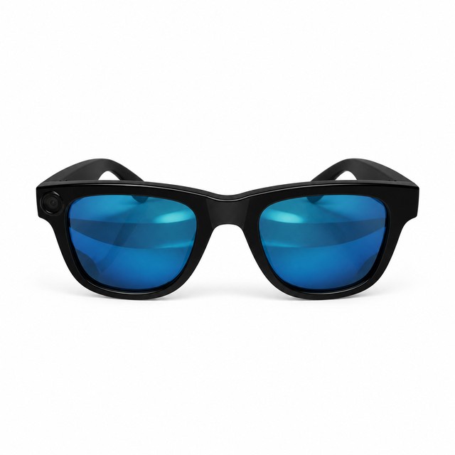 AI Smart Glasses M88 Audio Eyewear Camera Recording Real Time Translation Voice Assistant Blue Lens