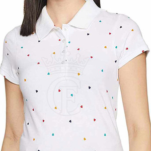 Polos de manga corta Polos de color personalizados con logotipo personalizado Polos de mujer elegantes de alta calidad - Product Image 6