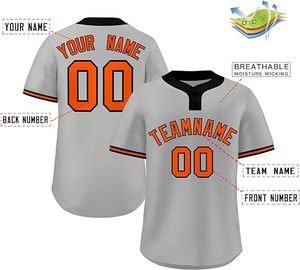 Venta al por mayor de fábrica, uniforme de Béisbol Juvenil para hombres, impresión personalizada, manga larga, camiseta de béisbol personalizada para hombres - Product Image 6