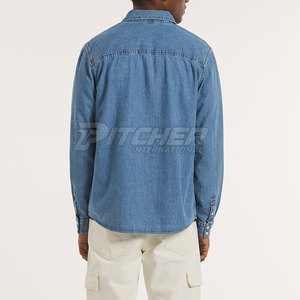 Diseña Tus Propias Camisas Vaqueras de Manga Larga para Hombre - 100% Algodón Transpirable, Servicio Personalizado OEM - Product Image 3