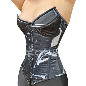 Corsé con Copas con Aros y Estampado de Mármol Sublimado, Fabricante OEM/ODM de Bustiers Reductores de Cintura de Pakistán - Product Image 4
