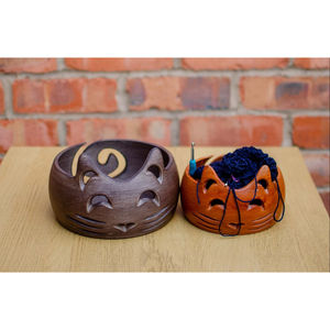 Bol de fil tendance en bois fabriqué à la main support élégant idéal pour exposer le fil et améliorer le décor de l'espace artisanal moderne - Product Image 6