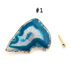 ชุดมือจับประตูคริสตัลอาเกตหรูหราหรูหราหรูหราลูกบิดตู้หินธรรมชาติขัดเงาหรูหราสำหรับการตกแต่งภายในที่ทันสมัยและได้รับแรงบันดาลใจจากความรัก - Product Image 2