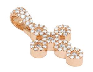 VVS Clarity Baguette Round Diamond Hip Hop Iced Out Men Women Christian Jesus Sterling <b>Silver</b> <b>Cross</b> <b>Pendant</b> - Product Image 4