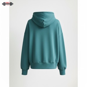 Sweat à capuche pour homme personnalisé pour l'hiver, manches longues, en molleton 100% coton, haute qualité, 300 g/m², impression numérique, coupe-vent et respirant - Product Image 2