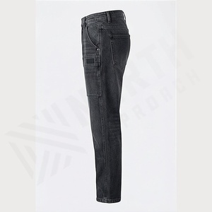 Pantalones Vaqueros Ajustados de Alta Calidad para Hombre, Estilo Informal, Cómodos, de Mezclilla Elástica, Estilo Flare, Ropa de Calle, Color Personalizado - Product Image 3