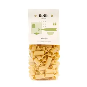 New Quality Millerighe Bio Macaroni - Organic Short Dry Pasta 500g - Artisanal Craft by Pastificio Fiorillo