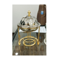 Gold Chafing Dish mit silbernen Beinen Hotel und Resort Restaurant Buffet Sets Food Warmer Hot Case Made India