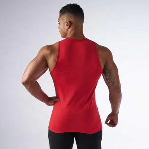 Camisetas de Tirantes Vintage de Punto Transpirables 100% Poliéster para Hombre, Color Sólido, Cómodas, con Logotipo Personalizado al por Mayor - Product Image 2