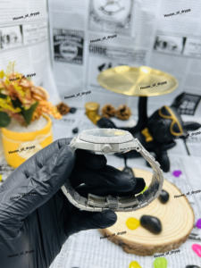 Reloj Automático VVS con Incrustaciones de Diamantes de Imitación, Bisel de Acero Inoxidable con Aspecto de Diamante Moissanite, Estilo Lujoso HipHop, Reloj de Pulsera Brillante, Regalo Unisex - Product Image 3