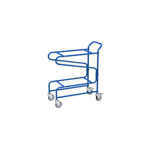 Blue Four-Wheel Bin Trolley KM40RS Customizable OEM Metal and Plastic Structure for Shopping and <b>Transportation</b> - Product Image 1
