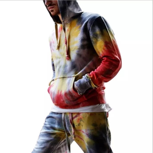 Survêtement unisexe Tie dye Survêtement d'hiver Pantalon cargo slim Jogger sets Hoodie Trouser 2 Pieces set tech fleece - Product Image 2
