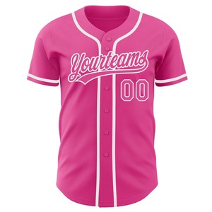 Camiseta de béisbol auténtica Rosa-blanca personalizada - Product Image 2