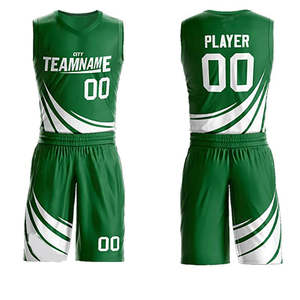 Nuevo uniforme de baloncesto de equipo personalizado, diseño personalizado, venta al por mayor, buena calidad, secado rápido, 100% conjuntos de uniformes de baloncesto de poliéster - Product Image 1