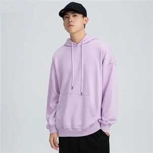 Vente en gros de pulls à capuche en polaire 100% coton, coupe normale, épaules tombantes, sweats à capuche d'hiver anti-rides respirants pour hommes, personnalisés - Product Image 3