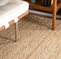 Tapis et ensemble de zone de jute naturel de taille personnalisable faits à la main chemin tressé de Style ferme rustique pour le salon
