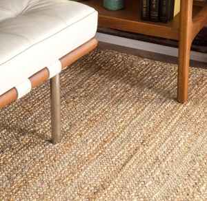 พรมปูพื้นปอกระเจาธรรมชาติทำด้วยมือปรับขนาดได้ปรับแต่งขนาดได้สไตล์บ้านไร่แบบชนบทสำหรับห้องนั่งเล่น - Product Image 1