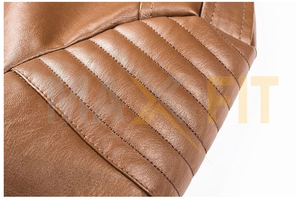 Hombres 2025 otoño nueva chaqueta de cuero informal abrigo hombres moda Vintage traje chaqueta con cremallera por MAXFIT ENTERPRISES - Product Image 5