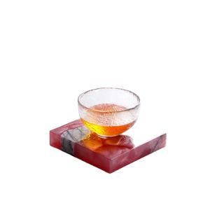 Espejo de calidad personalizado bebidas esteras cuadrado café té cerveza posavasos personalizado resina epoxi posavasos de madera mejor venta 2024 - Product Image 1