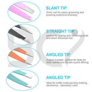 Pinzas de Acero Inoxidable con Punta Inclinada para Depilar Vello Encarnado y Dar Forma a las Cejas - Herramienta de Belleza Diaria Duradera - Product Image 2
