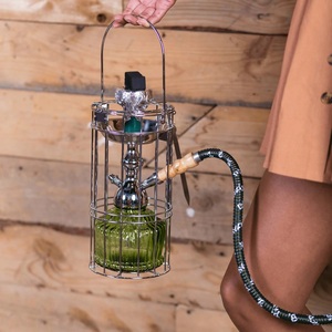 Chất Lượng Cao Cấp Thủy Tinh Hookah Thiết Lập Xách Tay Vàng Shisha Hookah Với Hose Barware Công Cụ Hút Thuốc Lá Hương Vị Hookah Cho Đám Cưới - Product Image 5