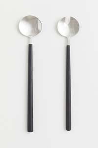 Servidor de ensalada en forma de mano de acero inoxidable decorativo, cuchara hecha a mano, tenedor, cubiertos únicos, hogar, cocina, restaurante - Product Image 3