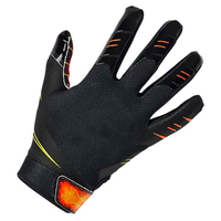 Guantes de Fútbol Americano Ligeros al por Mayor con Cierre de Gancho y Bucle, Palma Antideslizante, Nombre de Equipo Personalizado, Servicio OEM y ODM, Varios Colores