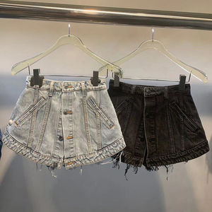 Pantalones cortos de mezclilla de nuevo diseño de alta calidad 100% algodón de secado rápido lavable pantalones cortos de mezclilla ajustados de cintura alta pantalones cortos de mezclilla Casuales - Product Image 4