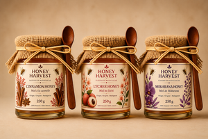 Vanilla Infused <b>Honey</b> Madagascan Flavor Natural <b>Honey</b> Spread 250 g Glass Jar Gift Packaging - Product Image 3