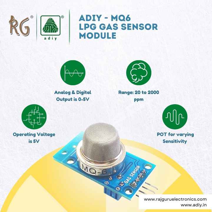 ADIY India-Made MQ6 Sensor Module for LPG Gas Detection| Alibaba.com