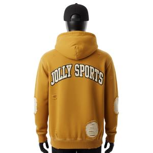 Sudadera con Capucha para Hombre, Algodón de Alta Calidad, Felpa de 320 GSM, Sensación Suave, Estilo Urbano, Acabado Desgastado, Sudadera Básica Personalizada con Relieve - Product Image 2